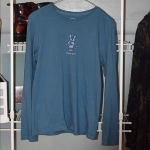 “Peace Out” Life is Good long sleeve tee